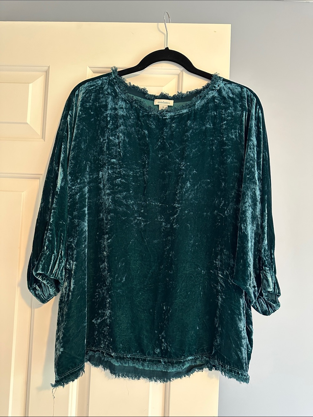 Sundance Teal Crushed Velvet Tunic